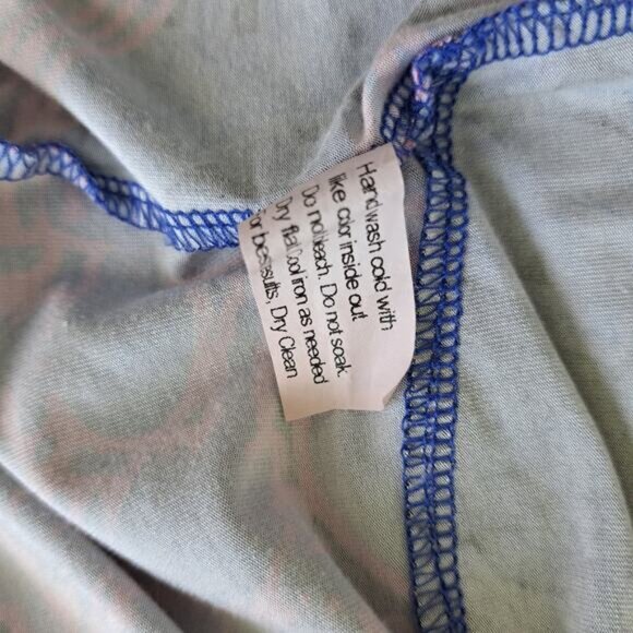 TORI RICHARD Lana Ruffle Sleeve Jersey Shift Mini Dress Small Pink Periwinkle - Picture 9 of 10